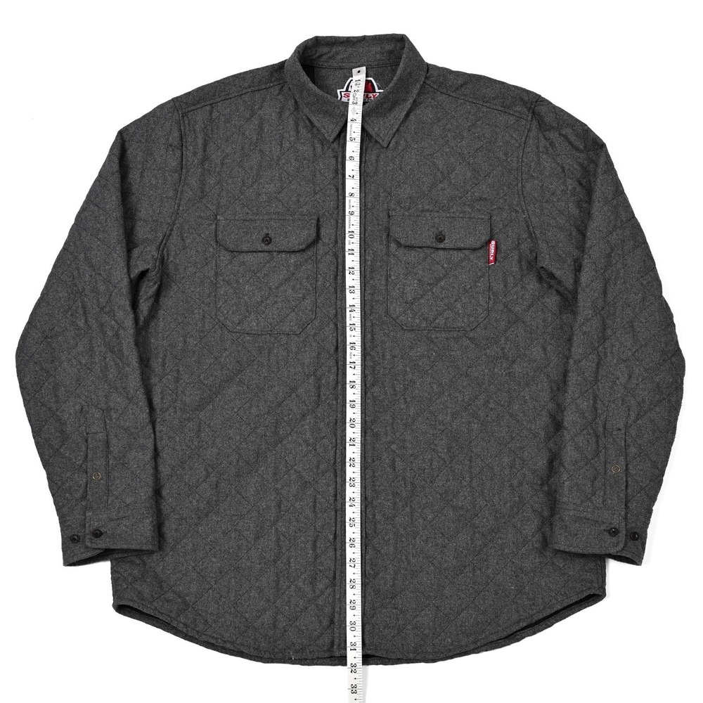 Surly Brewing Shirt Mens Large Shacket Quilted Lined Wool Blend Beer Work L/S - Picture 3 of 10